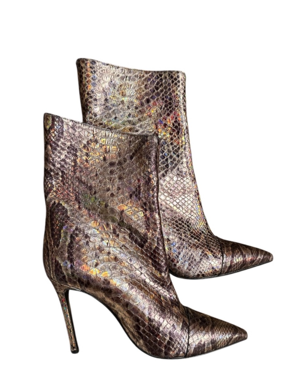 THE SELLER Made in Italy Leather Copper Crop Boots